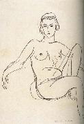 Henri Matisse Nude sitting painting